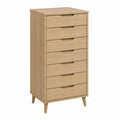 Cajonera de Madera con 6 Cajones Naturales 120x60x40 cm