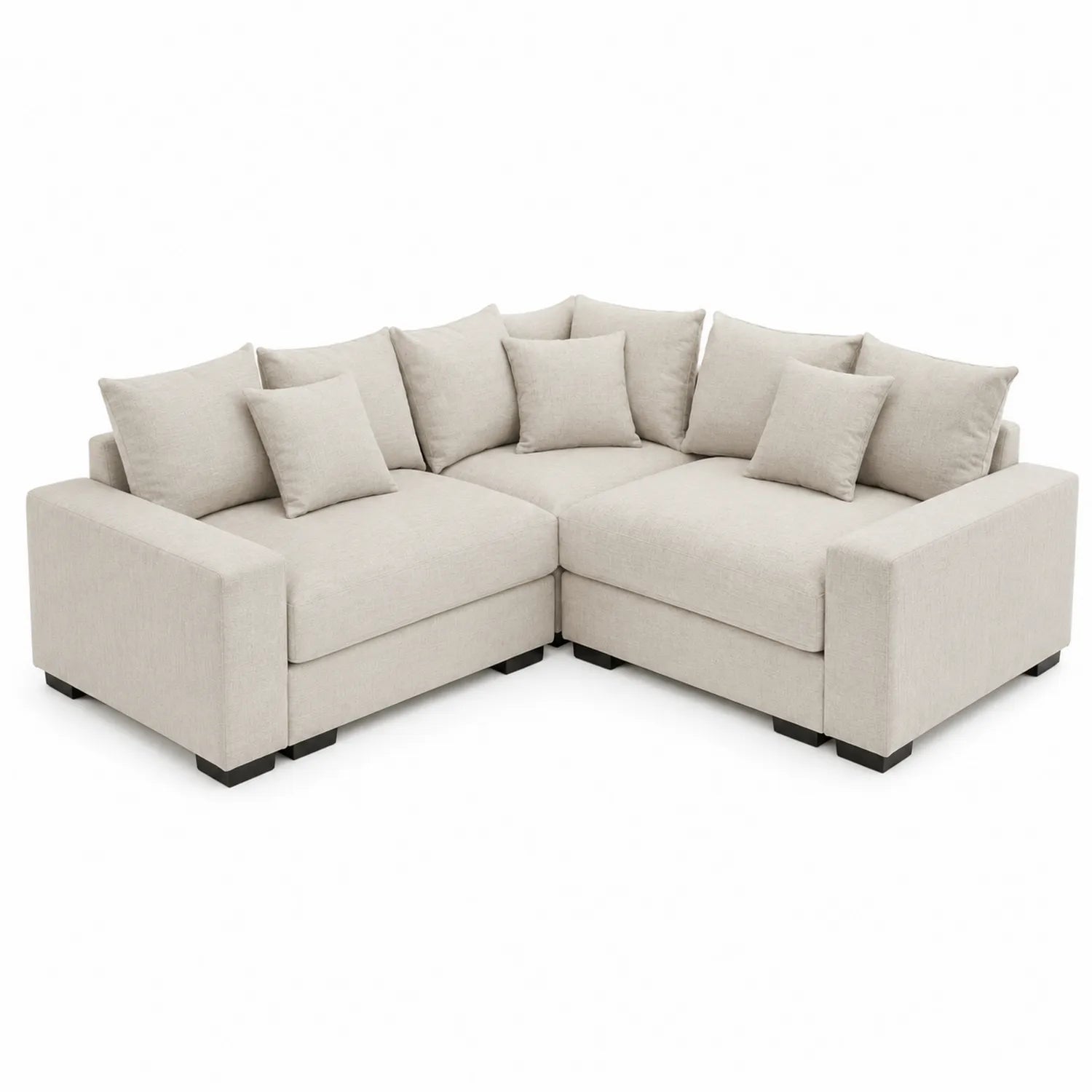 Sofá Seccional Esquinero de Tela Beige