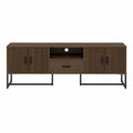 Mueble para TV de madera contrachapada y metal con puertas y cajón 150x40x50 cm