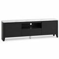 Mesa de TV de MDF y Mármol Negro 150x40x50cm