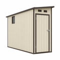 Caseta de Metal Beige con Techo Inclinado 213cm x 130cm x 180cm