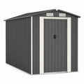 Caseta de metal para jardín de acero galvanizado 2m x 3m Gris